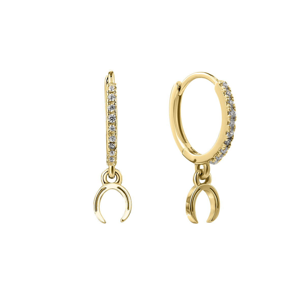 COPPIA HOOP ZIRCONI GOLD