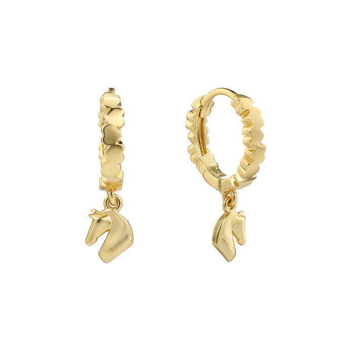 COPPIA HOOP CUORI PEGASO GOLD