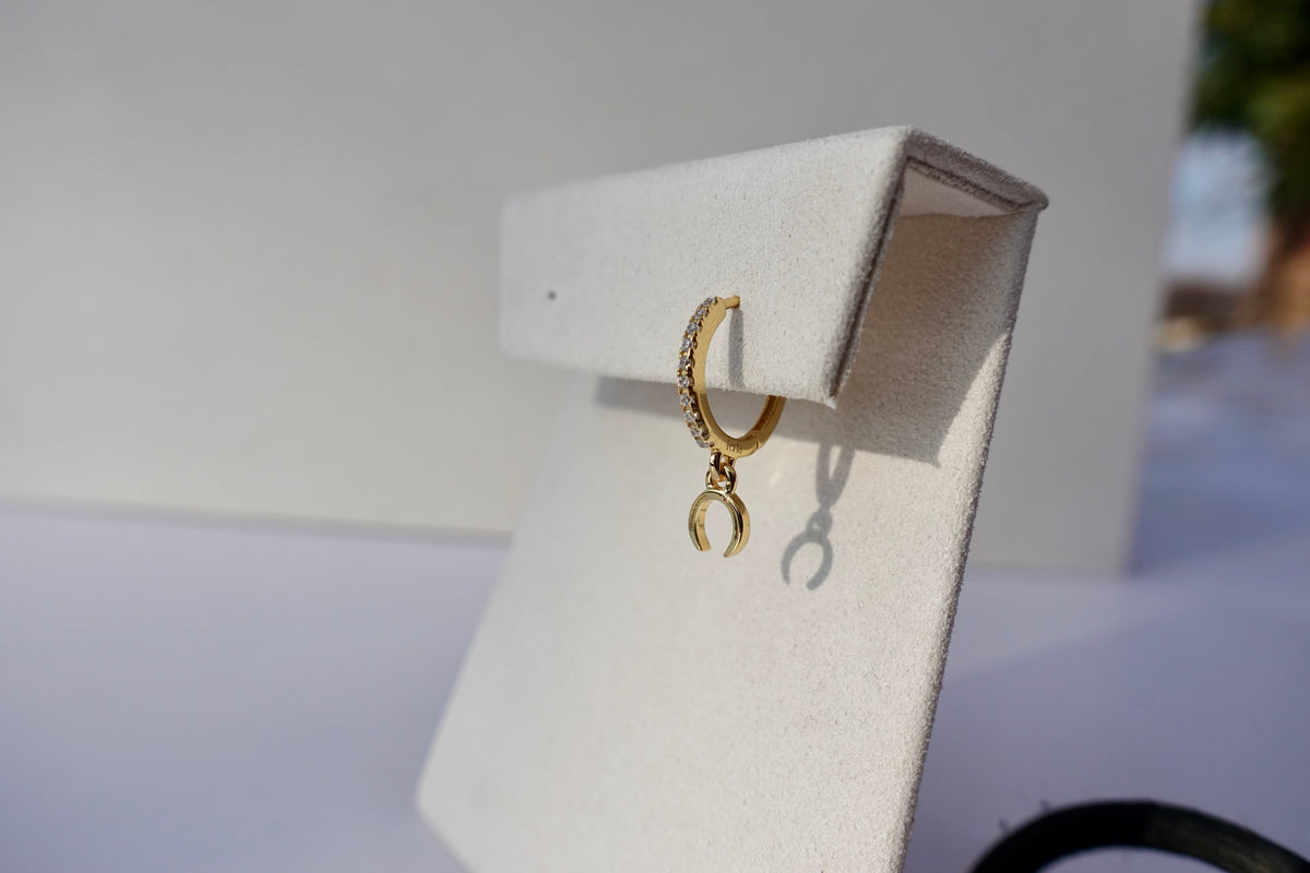 COPPIA HOOP ZIRCONI GOLD