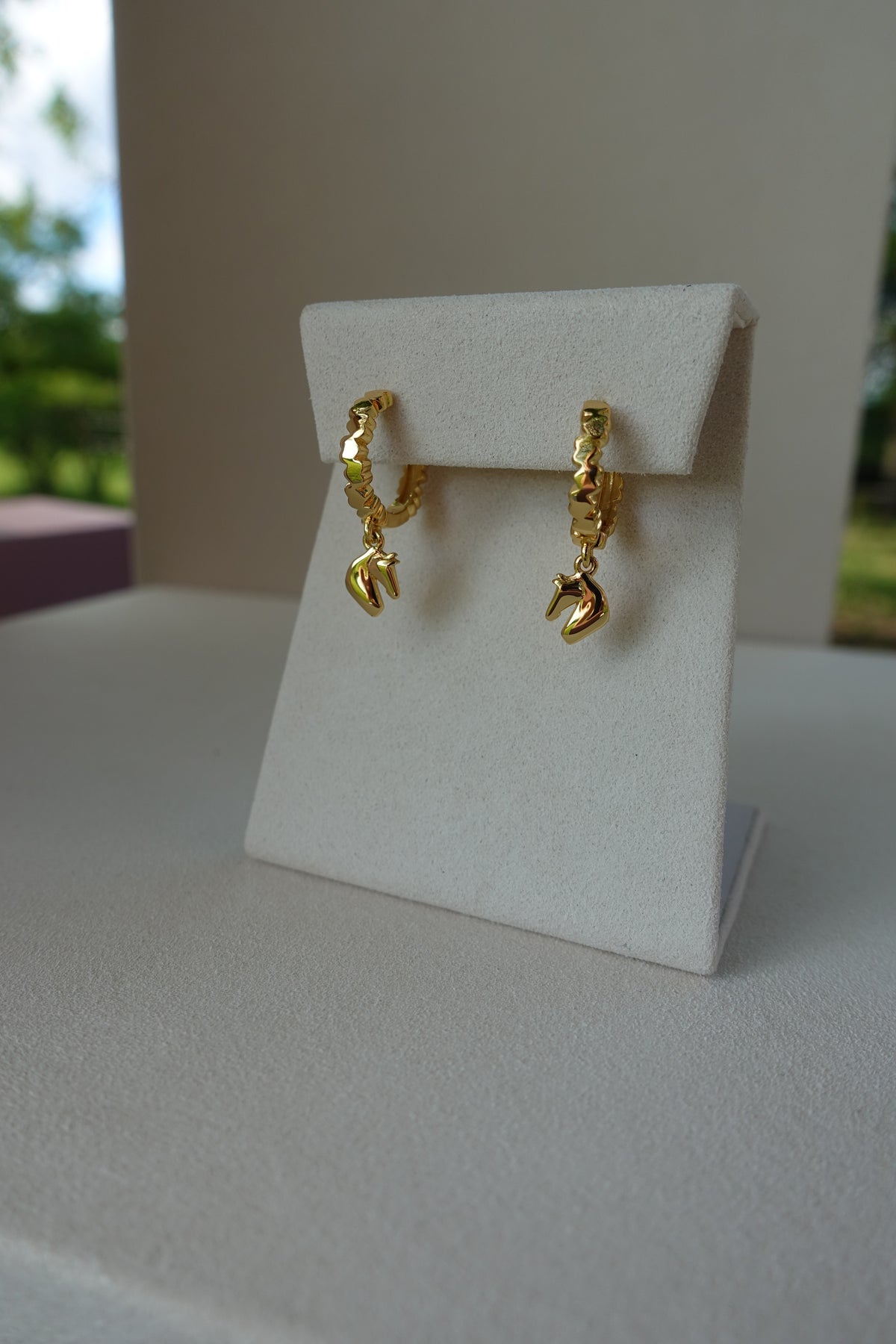 COPPIA HOOP CUORI PEGASO GOLD