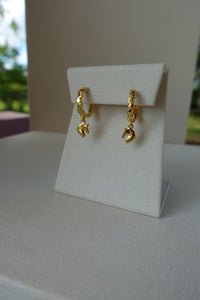 COPPIA HOOP CUORI PEGASO GOLD