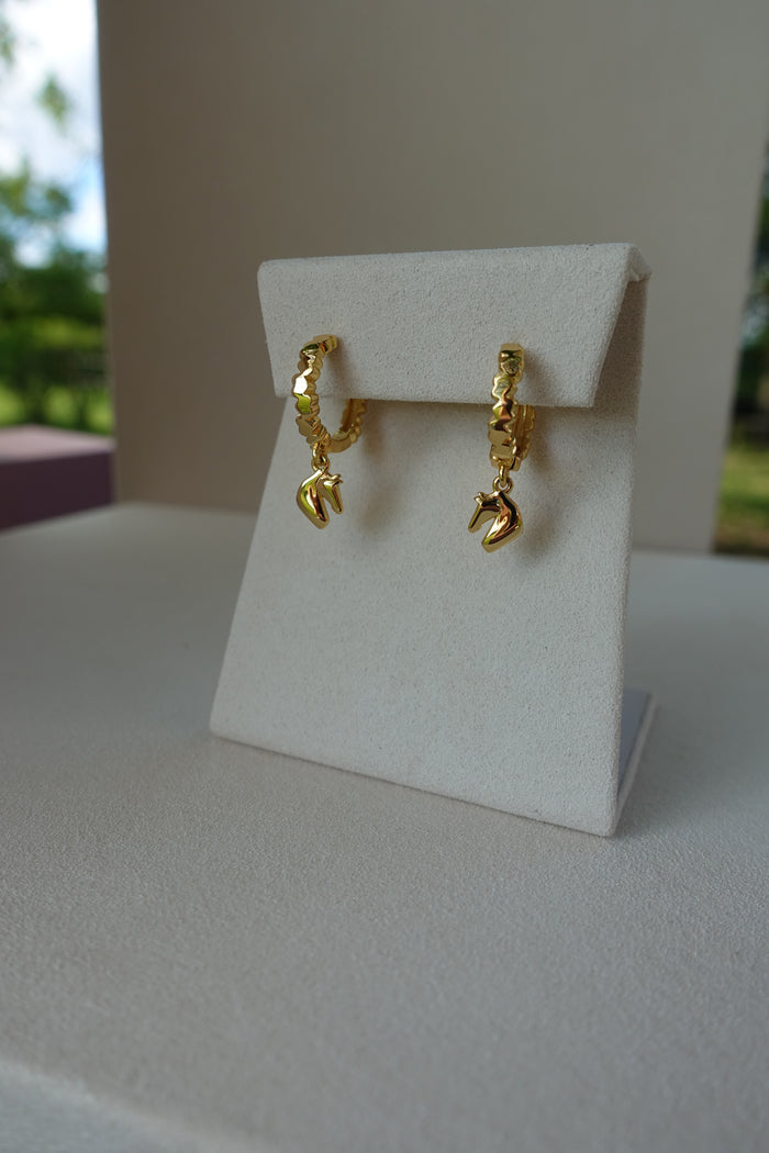 COPPIA HOOP CUORI PEGASO GOLD