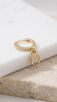 COPPIA HOOP ZIRCONI GOLD