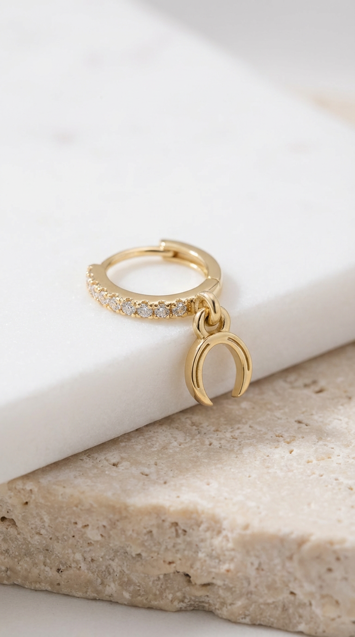 COPPIA HOOP ZIRCONI GOLD