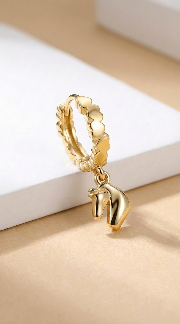 HOOP CUORI  PEGASO GOLD